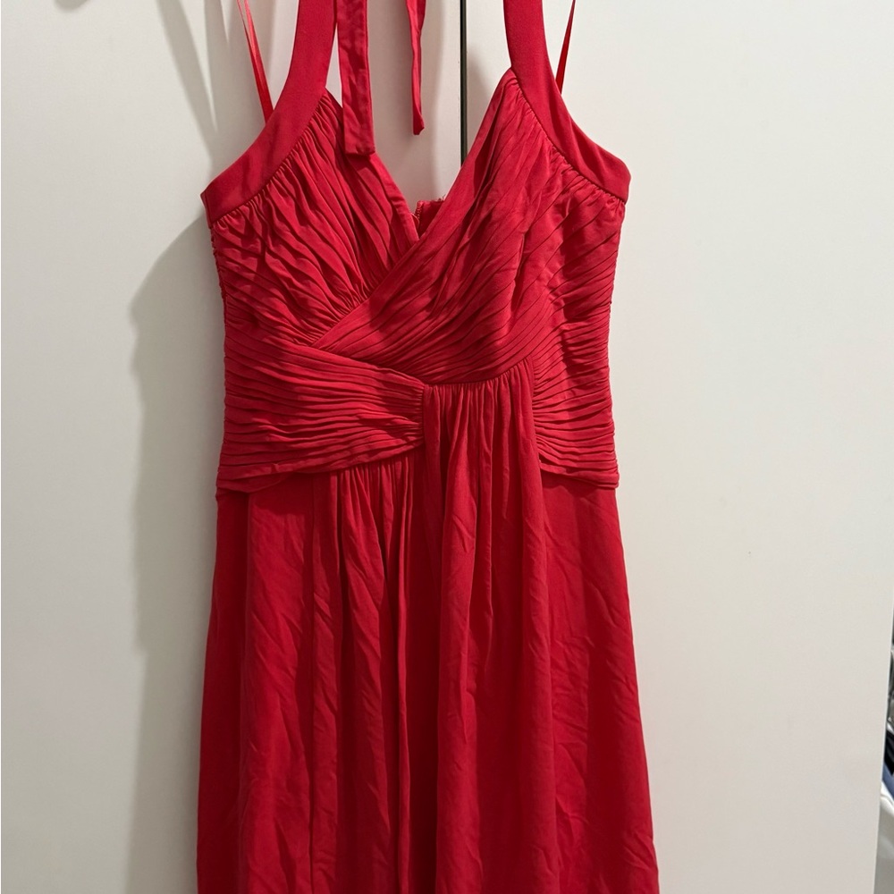 BCBGMaxAzria Strapless Red Dress